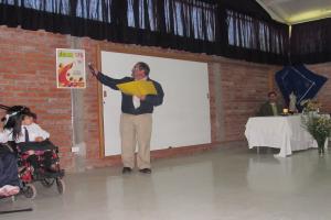 Br. Lucio at the school for the disable in Buin.