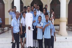 Bro. Zeca and his student in Dili, Timor Leste