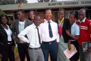 Bro. martin Dariyo and his students