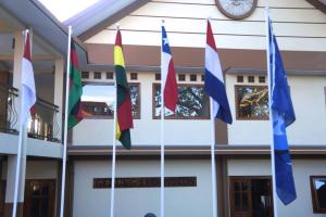 five flags of the countries....