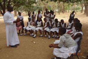Bro. Niemorius and his student at St. Louis primary school in Wa, Ghana.