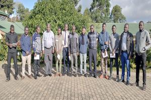 Young men and team of Vocational promotion FIC Malawi