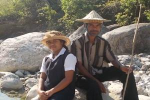 Zecaa and his sister in Timor Leste